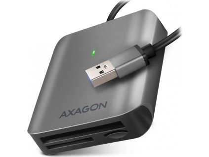 AXAGON externí čtečka paměťových karet microSD/SD/CF / CRE-S3 / USB-A 3.2 Gen 1 / UHS-II / hliníkové tělo