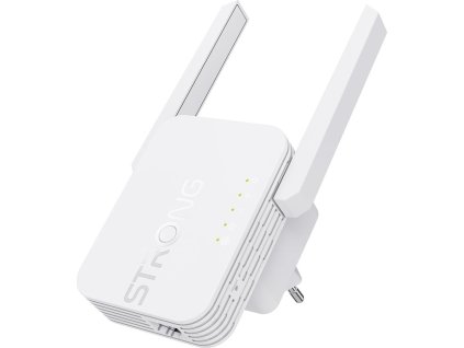 STRONG univerzální opakovač 300S/ Wi-Fi standard 802.11b/g/n/ 300 Mbit/s/ 2,4GHz/ 1x LAN/ bílý