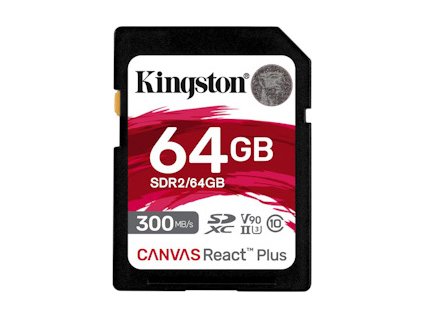 Kingston Canvas React Plus/SDXC/64GB/UHS-II U3 / Class 10