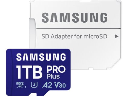 SAMSUNG PRO Plus MicroSDXC 1TB + SD Adaptér / CL10 UHS-I U3 / A2 / V30