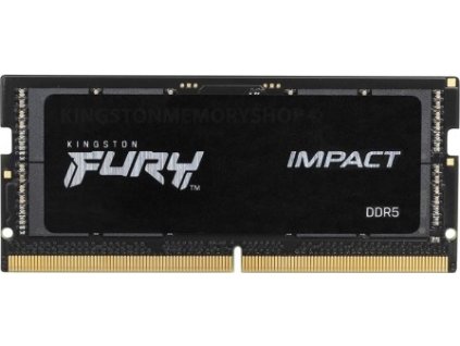 Kingston FURY Impact/SO-DIMM DDR5/16GB/6000MHz/CL38/1x16GB/Black
