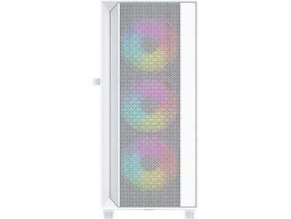 Gembird Fornax 4000 ARGB/Midi Tower/Transpar./Bílá
