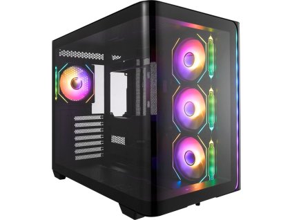 FSP M580-BA/Midi Tower/Transpar./Černá