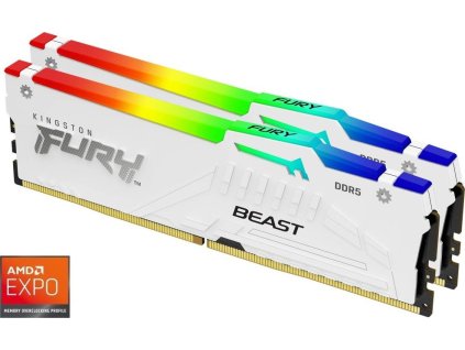 KINGSTON FURY Beast White RGB EXPO 64GB DDR5 6000MT/s / CL36 / DIMM / Kit 2x 32GB