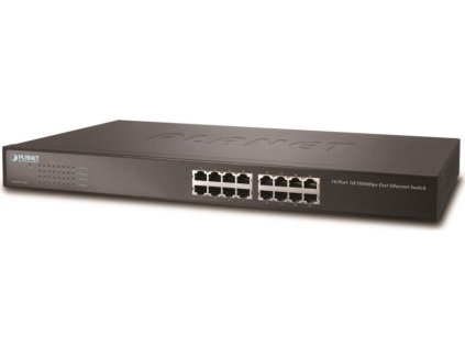 Planet FNSW-1601 Switch 16 x 10/100, kov, rack