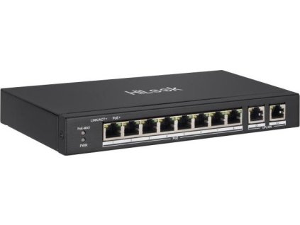 HiLook Powered by HIKVISION switch NS-0310P-60/ 8x port/ 10/100 Mbps RJ45 ports PoE / 2x Gb uplink