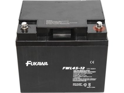 FUKAWA olověná baterie FWL 45-12 do APC/ AEG/ EATON/ Powerware/ 12V/ 45Ah/ životnost 10 let/ závit M6