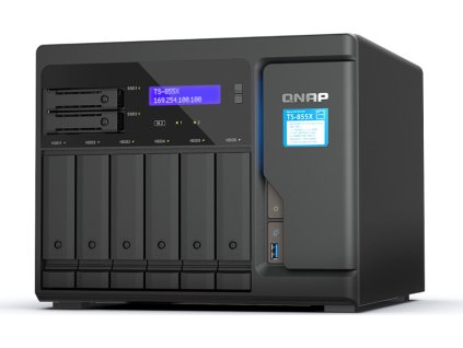 QNAP TS-855X-8G (8core 2,8GHz, 8GB RAM, 6x 3,5"+2x 2,5", 2x M.2 NVMe, 2x PCIe, 1x 10GbE, 2x 2,5GbE)