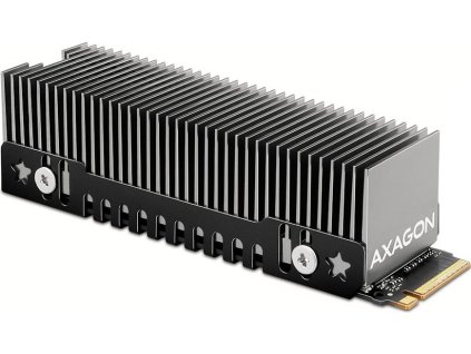 AXAGON CLR-M2XT, hliníkový pasivní chladič pro jedno i oboustranný M.2 SSD disk, výška 24 mm