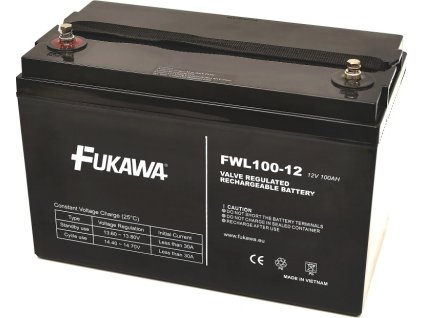 FUKAWA olověná baterie FWL 100-12 do APC/ AEG/ EATON/ Powerware/ 12V/ 100Ah/ životnost 10let/ závit M6