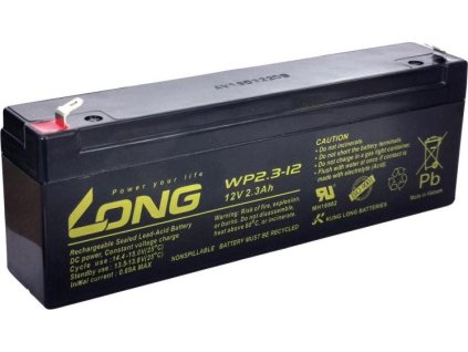 Long 12V 2,3Ah olověný akumulátor F1 (WPS2,3-12)
