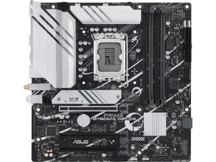 ASUS PRIME B760M-A WIFI D4 / Intel B760 / LGA1700 / 4x DDR4 / 2x M.2 / DP / 2x HDMI / WIFI / mATX