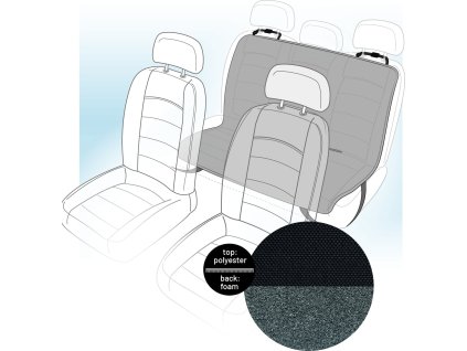 Potah do auta Flamingo černošedý 130x109cm