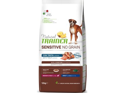 Trainer Natural Sensitive dog NO GRAIN M/M pstruh 12kg