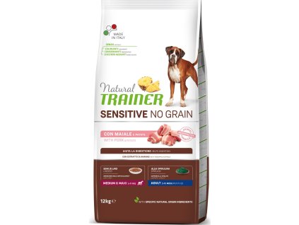 Trainer Natural Sensitive dog NO GRAIN  M/M vepřové 12kg