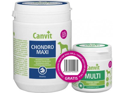 Canvit Chondro Maxi pro psy 500g + Canvit Multi pro psy 100 g zdarma