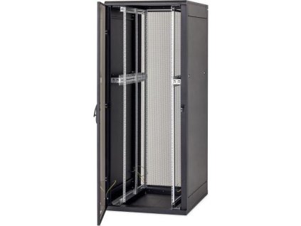 Stojanový rack 19" 42U (š)800x(h)1000 rozebíratelný př.i zad.dv.síto černý