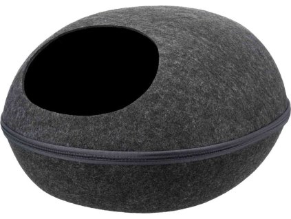 Plstěná jeskyně pelíšek LIVA, tmavě šedá 40 x 24 x 47 cm