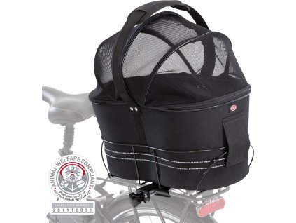 Přepravka na zadní nosič kola pro psa,kryt síťovina 29 x 42 x 48 cm (max. 6kg)