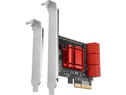 AXAGON řadič do PCIe pro 6x interní SATA 6G / PCES-SA6 / ASM1166 / SP & LP