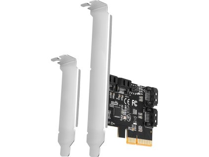 AXAGON PCES-SA4X4, PCIe řadič - 4x interní SATA 6G port, ASM1164, SP & LP