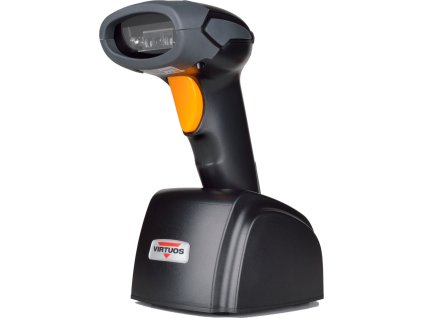 CCD čtečka Virtuos HW-311A, bezdrátová, základna, USB (klávesnice/RS-232 emulace), černá