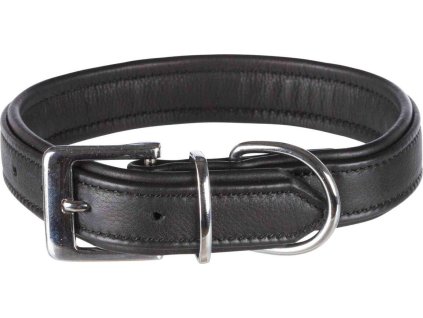 Obojek ACTIVE COMFORT kožený - černý