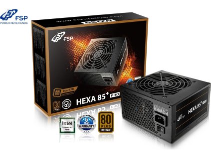 FSP zdroj Hexa 85+ PRO 650W / ATX / akt. PFC / 120mm fan / 80 Plus Bronze