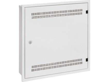 Solarix rozvaděč SOHO LC-18 do zdi s lištami 2U, 4U a 11U, 550x550x150mm, bílá RAL 9003, s rámečkem k zazdění