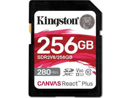 Kingston Canvas React Plus/SDXC/256GB/UHS-II U3 / Class 10