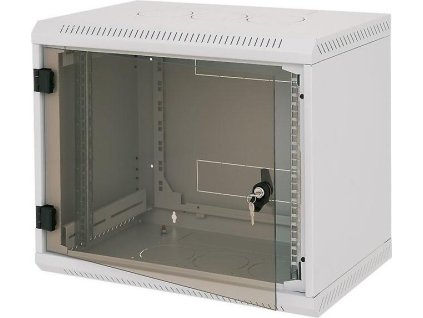Triton 19' rozvaděč jednodílný 18U/500mm vylamovací otvor pro ventilátor RAL7035, šedý