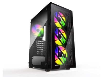 FSP CMT192/Midi Tower/Transpar./Černá