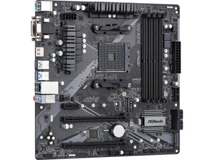 ASRock B450M PRO4 R2.0 / AMD B450 / AM4 / 4x DDR4 DIMM / HDMI / DVI-D / VGA / M.2 / USB-C / mATX