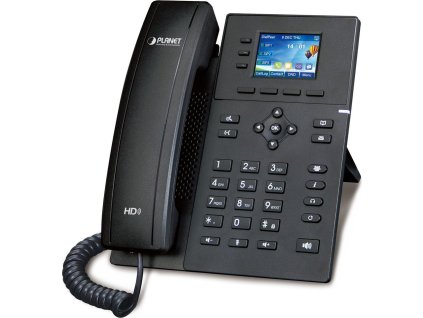 Planet VIP-1140PT VoIP telefon, HD audio G.722/Opus, barevný 2,4" LCD, Auto Provision, Dual 100Mb LAN, PoE, CZ menu