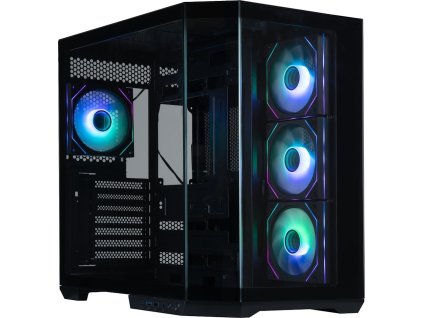 BitFenix skříň T10 Negro / ATX / 4x 120mm ARGB fan + controller / USB 3.0 / USB-C / panoramatická / černá