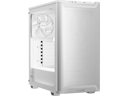 Be quiet! skříň PURE BASE 501 Airflow Window ATX / 2x140mm fan / USB-C / perforovaný přední panel / tvrzené sklo bílá