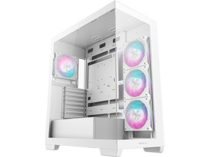 DEEPCOOL skříň CG580 4F / ATX / 4x120mm ARGB fans / 2xUSB 3.0 / panoramatická / tvrzené sklo / bílá
