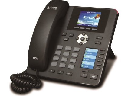 Planet VIP-2140PT VoIP telefon, G.722 HD, LCD+DSS displeje, BLF tlačítka, 4x SIP účty, Auto konf, PoE, CZ