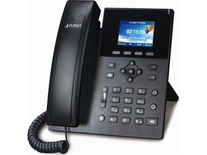 Planet VIP-1260PTVoIP telefon, HD audio G.722/Opus, barevný LCD, Auto Provision, Dual GbE LAN, PoE, CZ menu