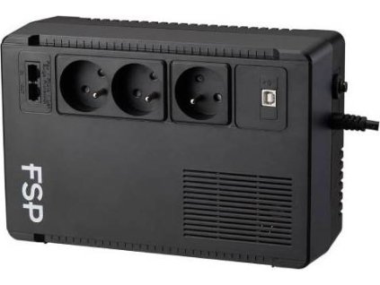 FSP UPS ECO 800 FR, 800 VA / 480 W, USB, RJ45, line interactive