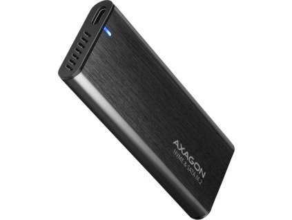 AXAGON EEM2-SB2, USB-C 3.2 Gen 2 - M.2 NVMe & SATA SSD kovový RAW box, bezšroubkový, černý
