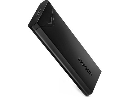 AXAGON box na M.2 NVMe SSD / EEM2-UB2 / USB-C / USB 3.2 Gen2 / černý / kabel 20cm USB-C na USB-C