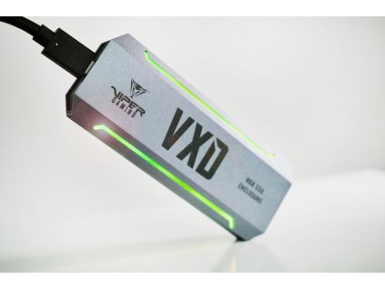 PATRIOT VXD Portable RGB SSD Enclosure / RGB rámeček pro PCIe NVMe SSD/ USB-C Gen 3.2 / hliníkový