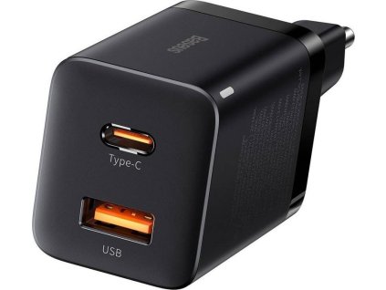 Baseus CCSUPP-E01 Super Si Quick Nabíječka USB + USB-C 30W Black