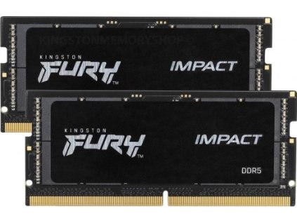 Kingston FURY Impact/SO-DIMM DDR5/32GB/6000MHz/CL38/2x16GB/Black