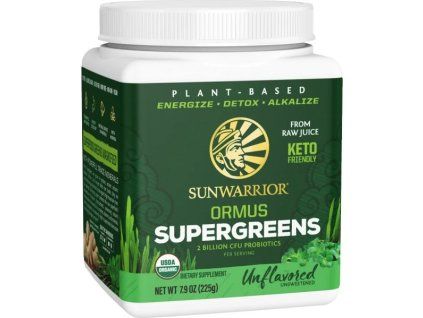 Sunwarrior Ormus Supergreens (Varianta bez příchuti, 225 g)