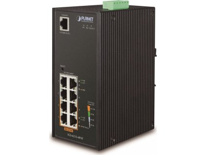 Planet IGS-4215-4P4T průmyslový L2 switch, 8x1Gb, 4x PoE 802.3af 140W, 48-54VDC, -40~75°C, IP30