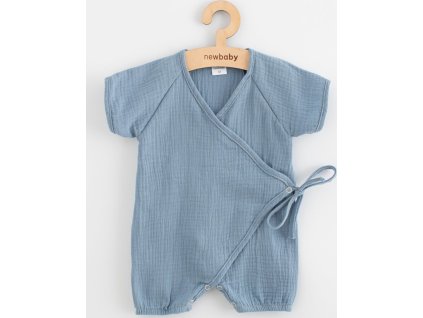 Kojenecký letní mušelínový overal New Baby blue 74 (6-9m)
