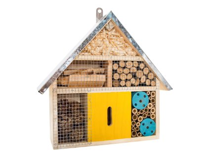 PetBuddy barevná vilka, hotel pro hmyz, 30 x 9 x 27.5 cm, borové dřevo