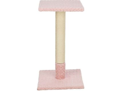 Škrabací sloupek BEANA, 69 cm, vzorovaný plyš, starorůžová - LIMITOVANÁ NABÍDKA